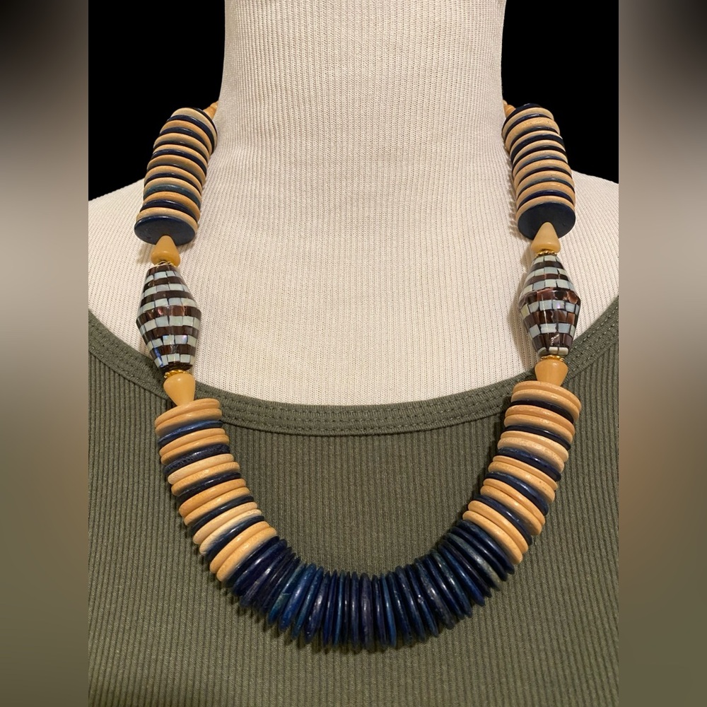 Wood and Shell Necklace